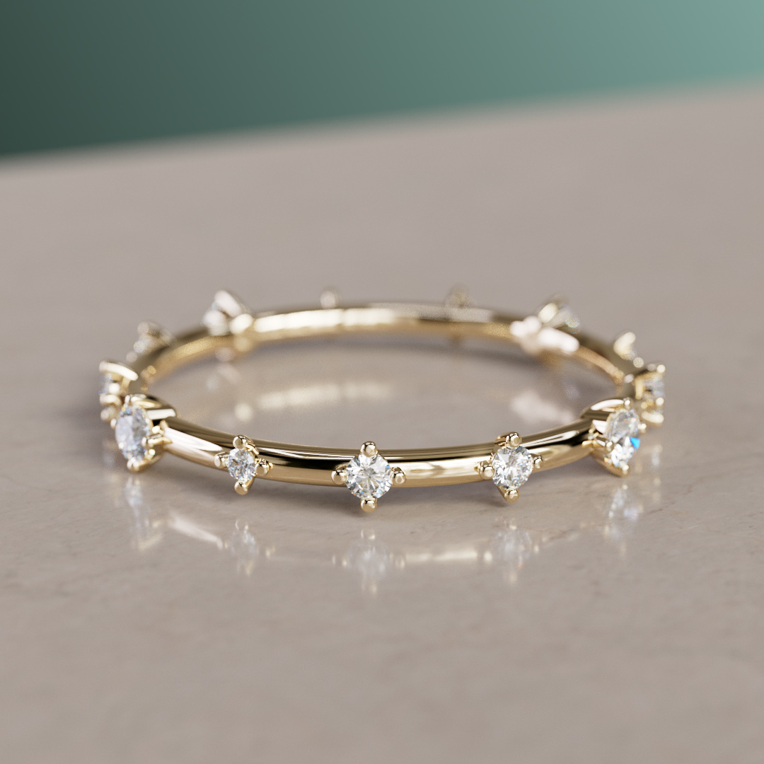 Diamond Celestial Constellation Eternity Ring By Valley Rose