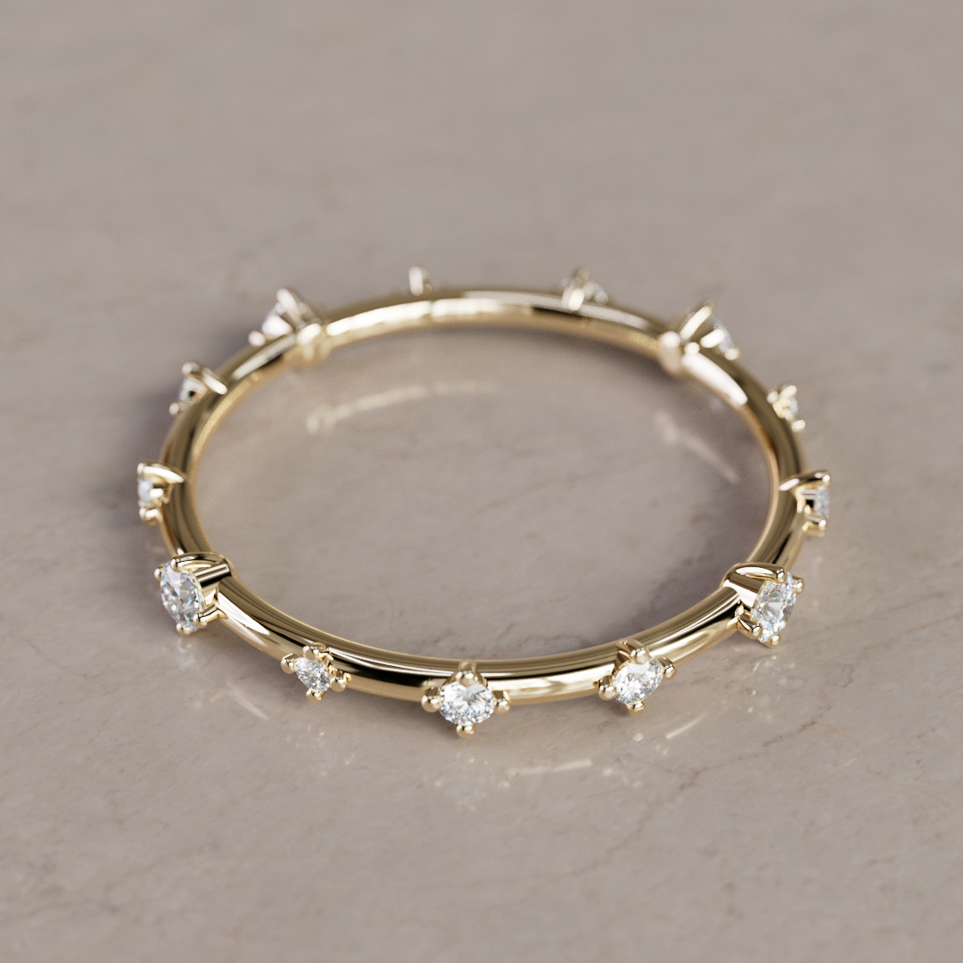 Diamond Celestial Constellation Eternity Ring By Valley Rose