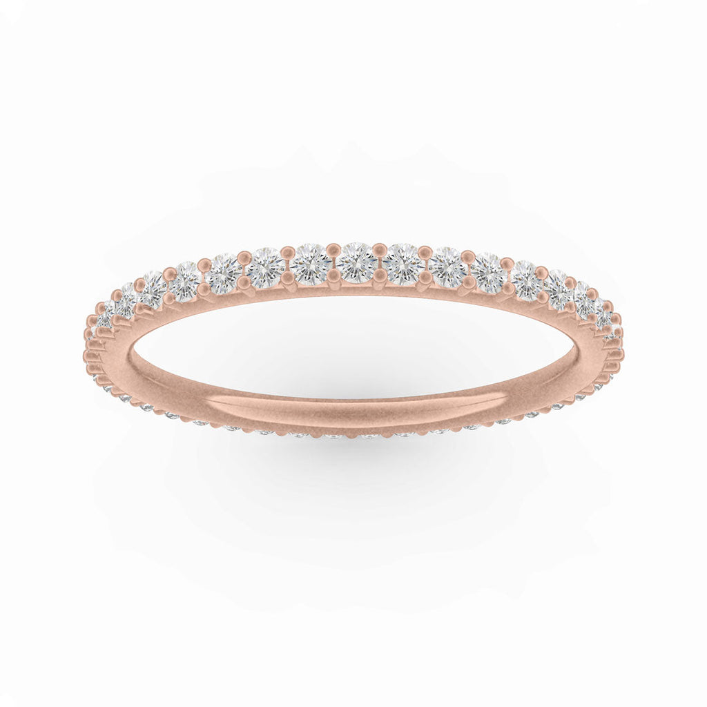 Diamond Eternity Ring, Gold Wedding Stacking Band By Valley Rose