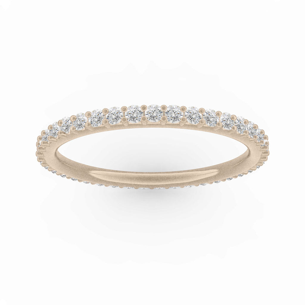 Diamond Eternity Ring, Gold Wedding Stacking Band By Valley Rose