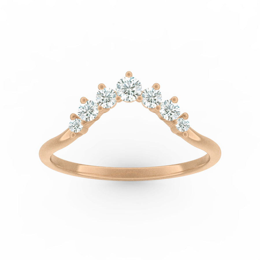 Diamond Halo Stacking Ethical Wedding Ring By Valley Rose
