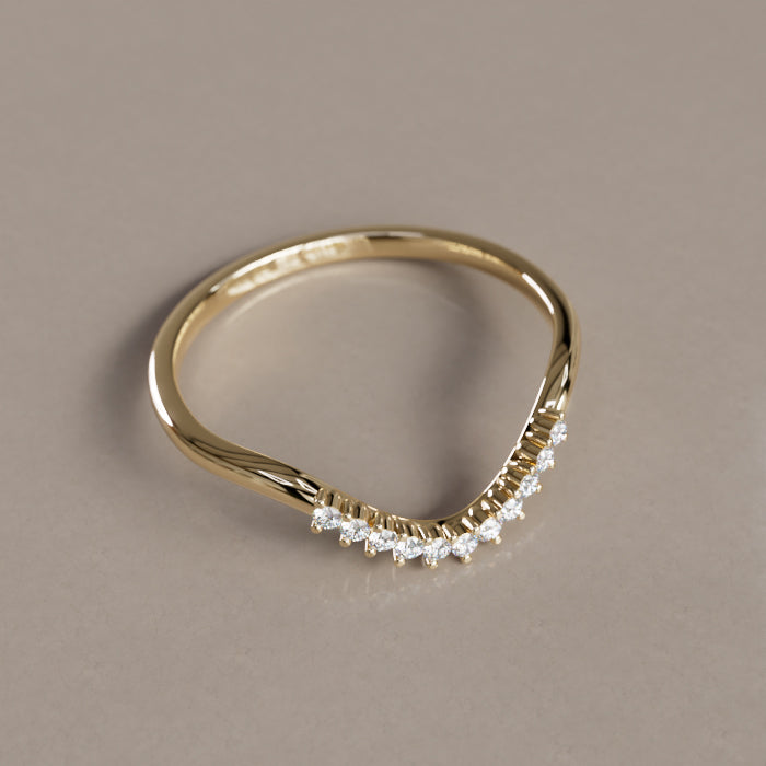 Diamond Stacking Wedding Ring Vintage Halo Style By Valley Rose