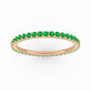 Emerald Eternity Ring, Gold Wedding Stacking Band By Valley Rose