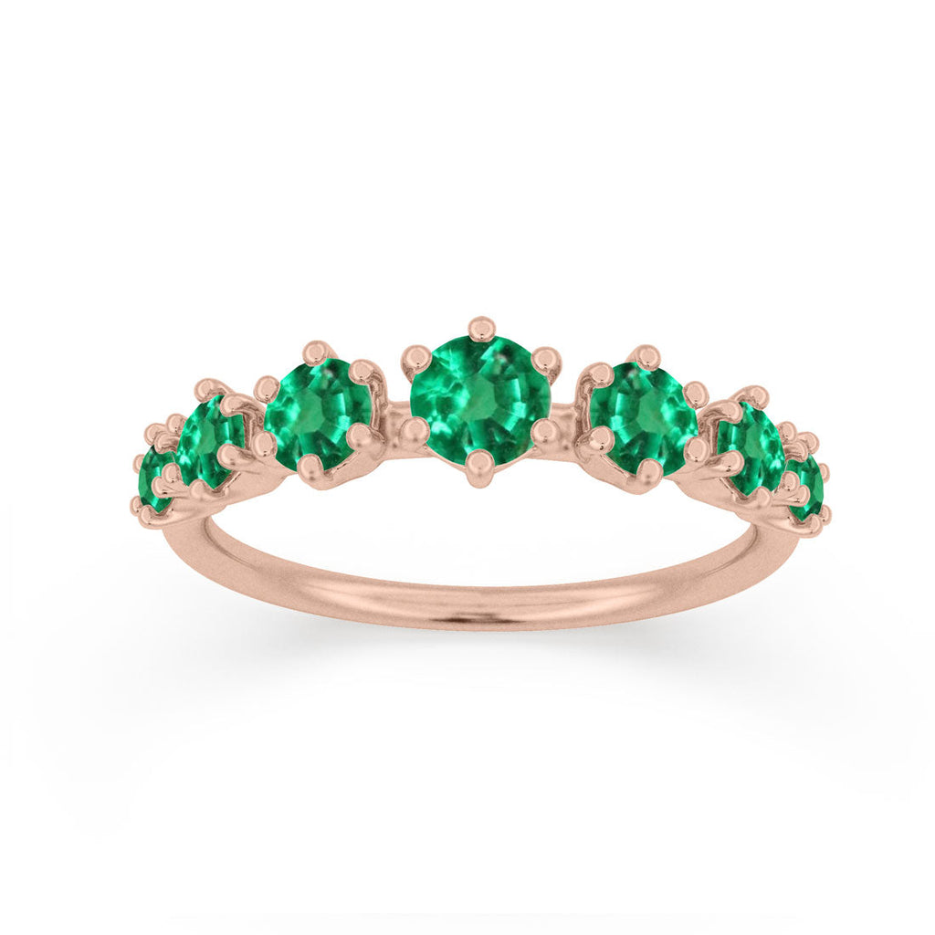 Emerald Stacking Ethical Wedding Ring By Valley Rose