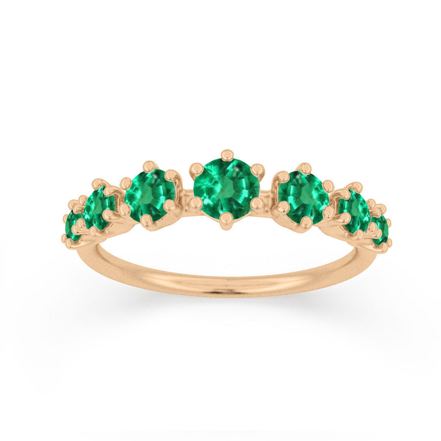 Emerald Stacking Ethical Wedding Ring By Valley Rose