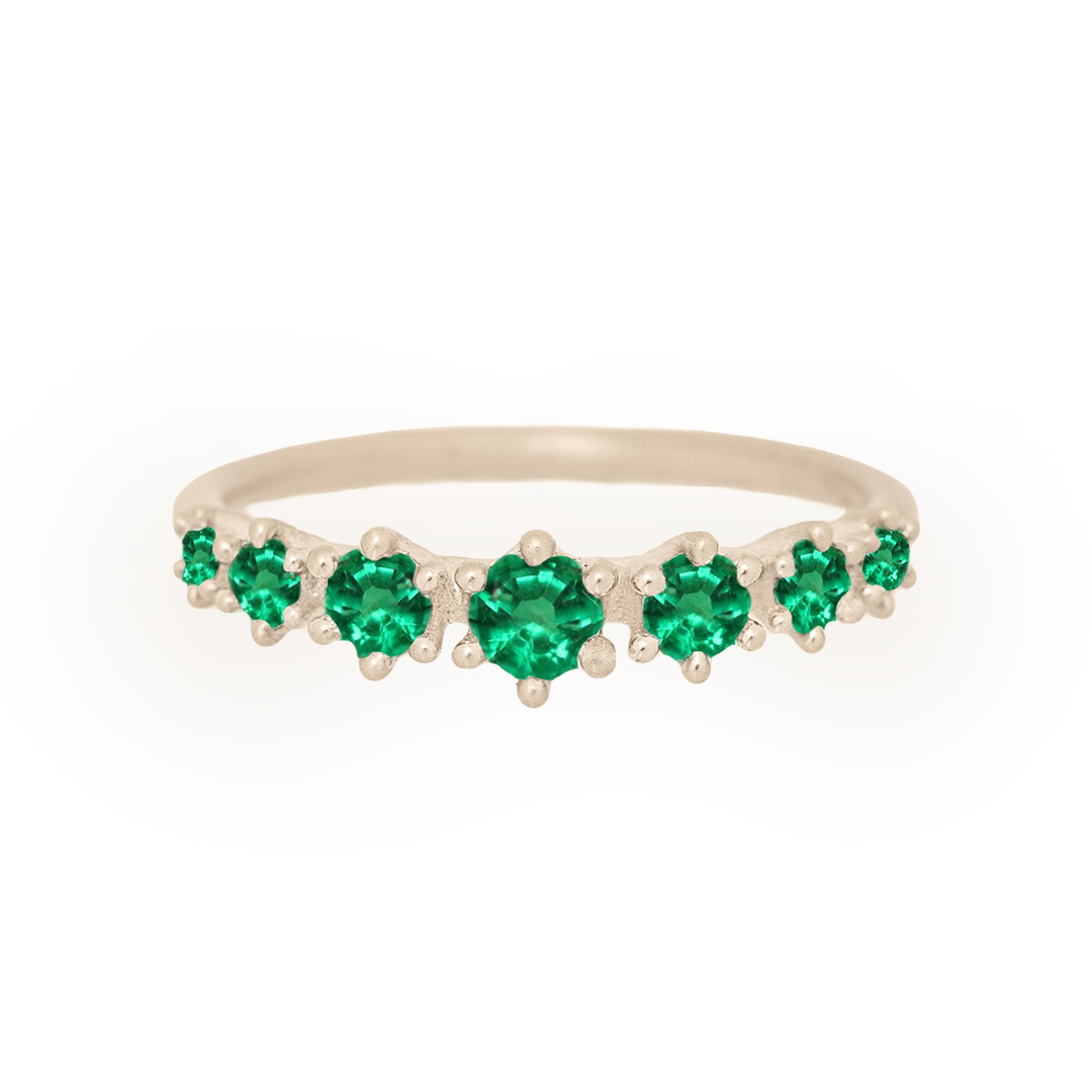 Emerald Stacking Ethical Wedding Ring By Valley Rose