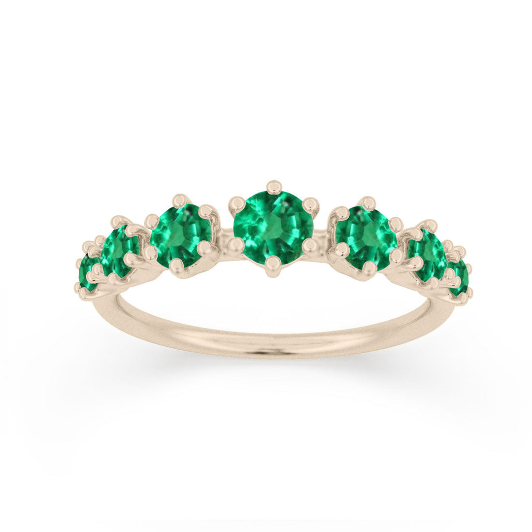 Emerald Stacking Ethical Wedding Ring By Valley Rose