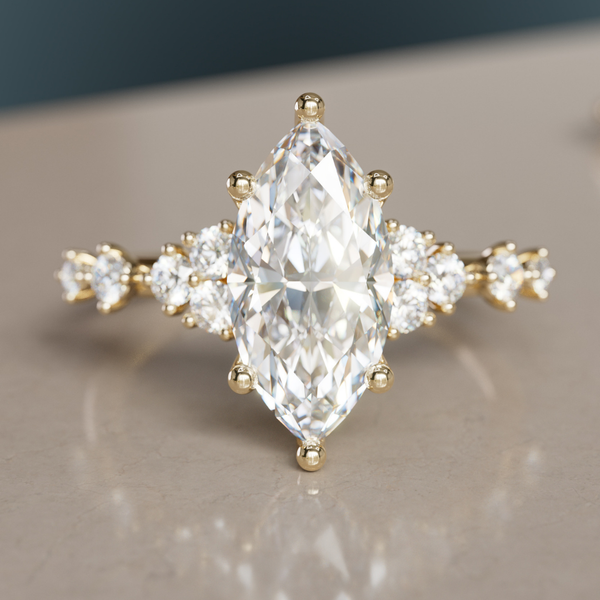 Fairytale Engagement Ring with Unique Marquise Diamond By Valley Rose