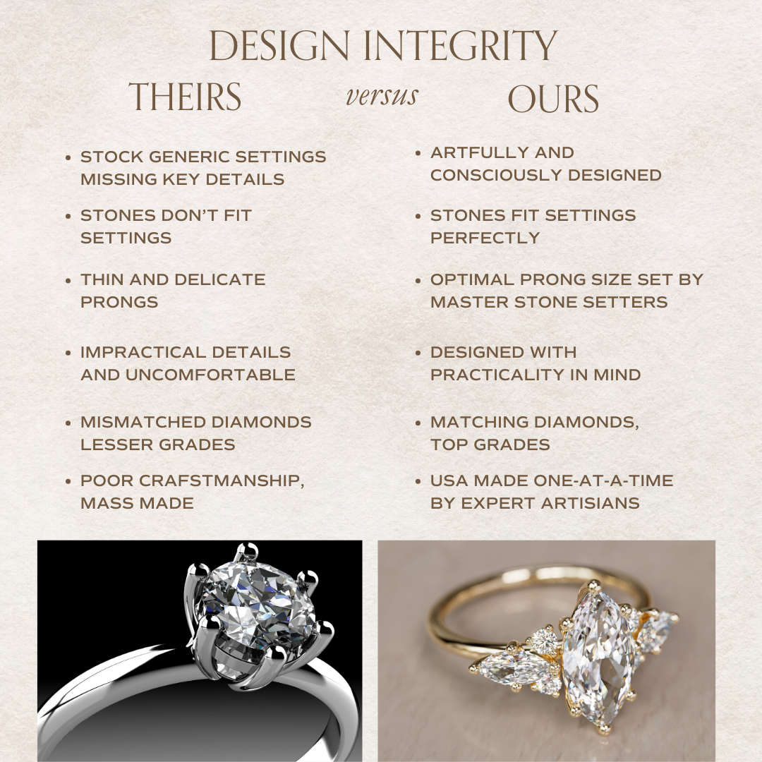 Fantasy Engagement Ring with Marquise Diamonds By Valley Rose