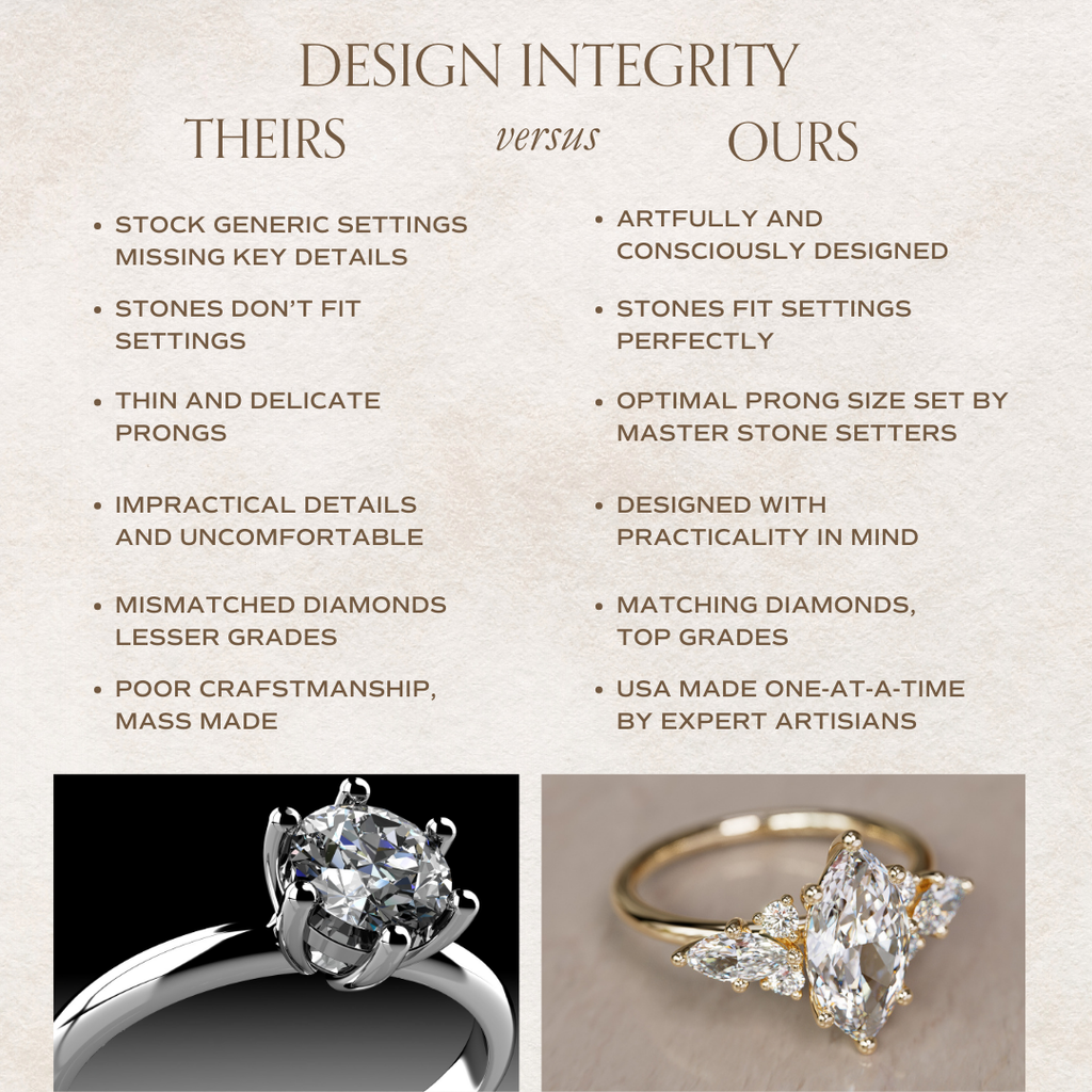 Fantasy Engagement Ring with Marquise Diamonds By Valley Rose