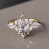 Fantasy Engagement Ring with Marquise Diamonds By Valley Rose