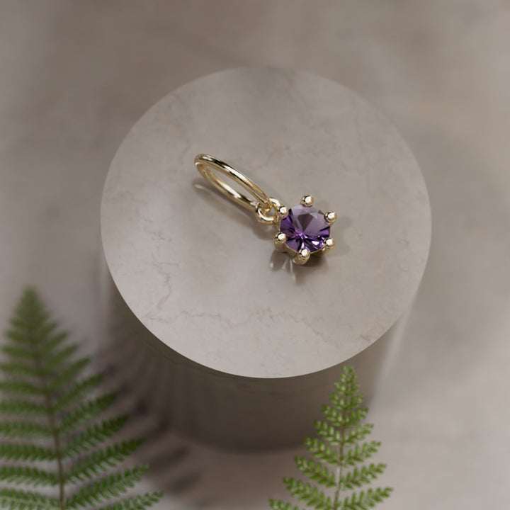 Přívěsek s drahokamem: únorový ametyst