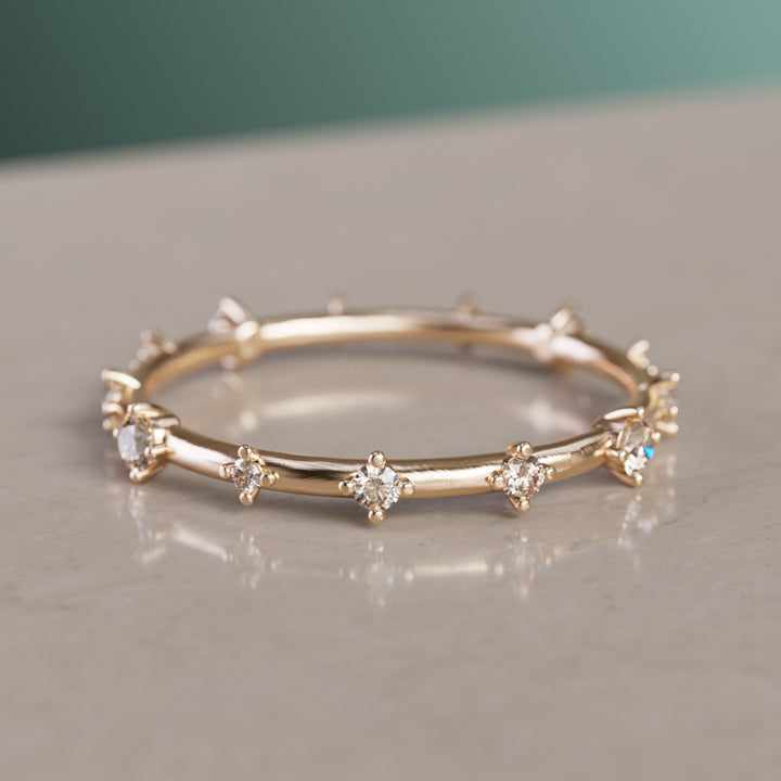 Galaxy Ring, Mini, Champagne Diamond