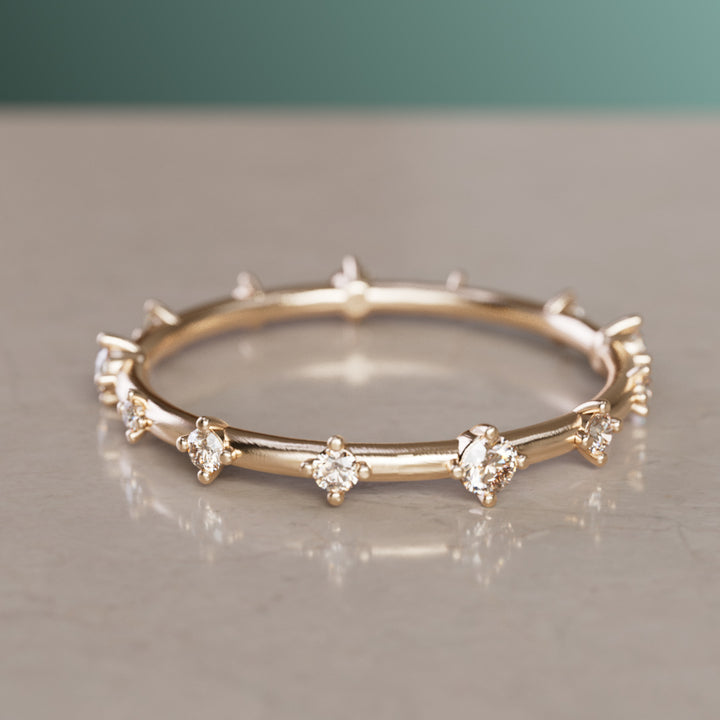 Galaxy Ring, Mini, Champagne Diamond