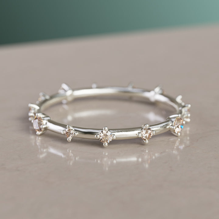 Galaxy Ring, Mini, Champagne Diamond