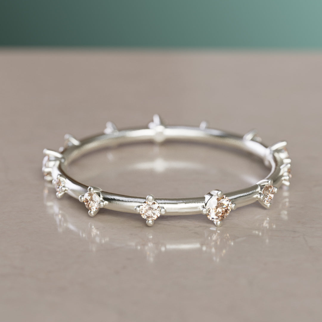 Galaxy Ring, Mini, Champagne Diamond