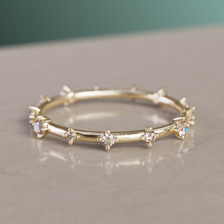 Galaxy Ring, Mini, Champagne Diamond