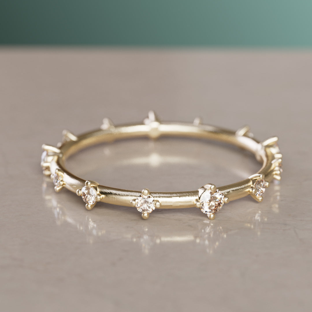 Galaxy Ring, Mini, Champagne Diamond