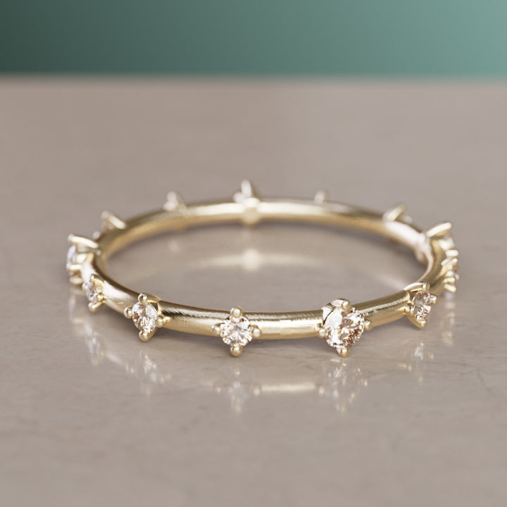 Galaxy Ring, Mini, Champagne Diamond