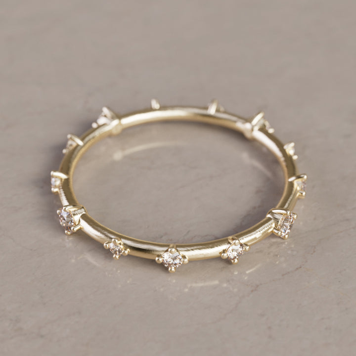 Galaxy Ring, Mini, Champagne Diamond