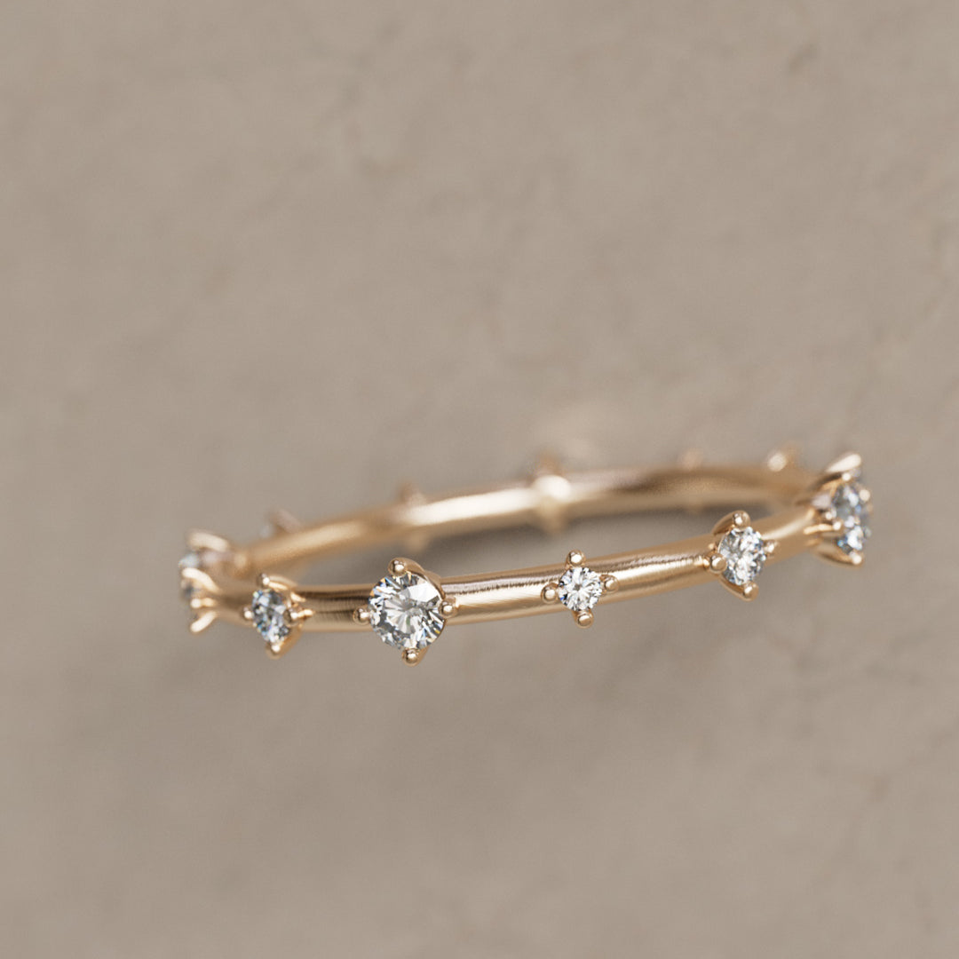 Galaxy Ring, Mini, Salt & Pepper Diamond