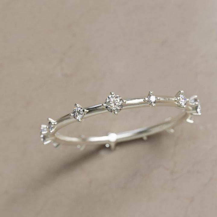 Galaxy Ring, Mini, Salt & Pepper Diamond