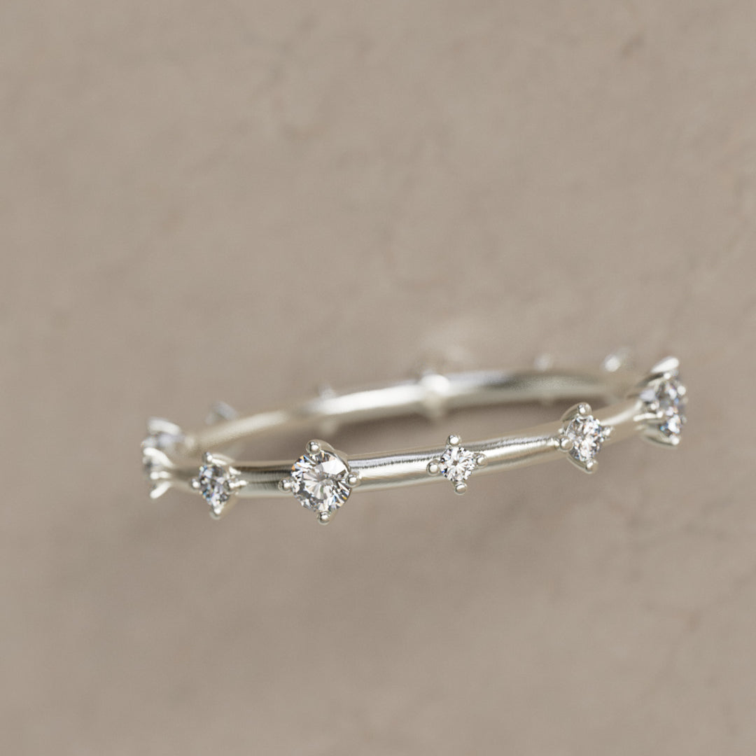 Galaxy Ring, Mini, Salt & Pepper Diamond