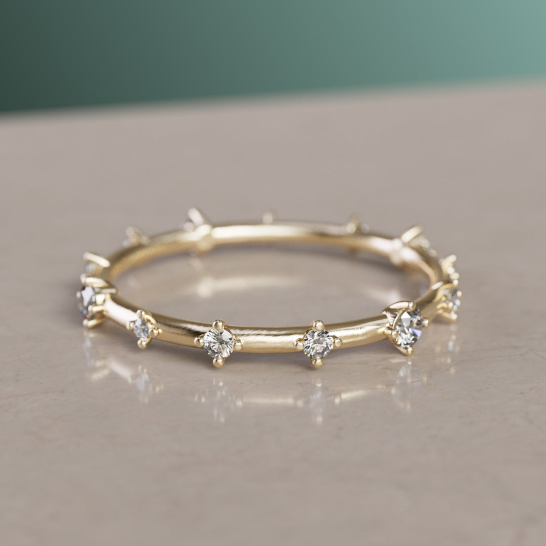 Galaxy Ring, Mini, Salt & Pepper Diamond