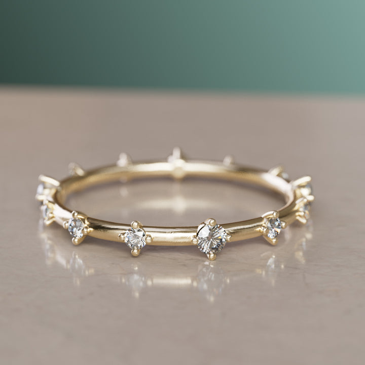 Galaxy Ring, Mini, Salt & Pepper Diamond