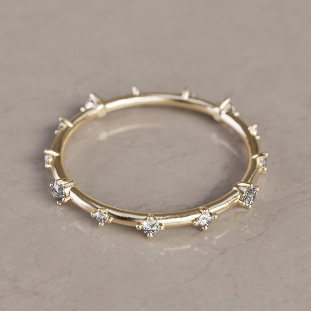 Galaxy Ring, Mini, Salt & Pepper Diamond