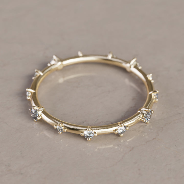 Galaxy Ring, Mini, Salt & Pepper Diamond