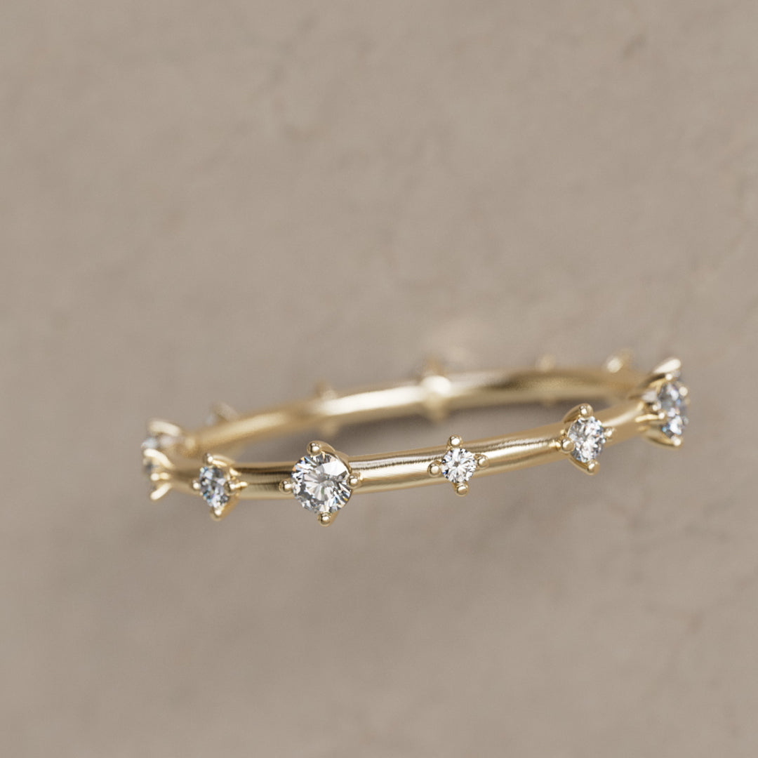 Galaxy Ring, Mini, Salt & Pepper Diamond