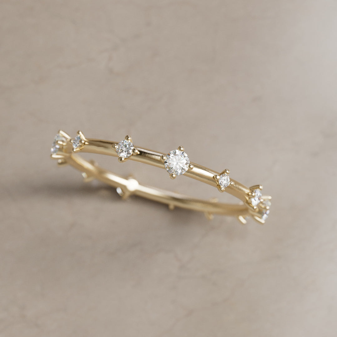 Anello Eternità Celestiale Galaxy con Diamante da Laboratorio (Pronto per la Spedizione)