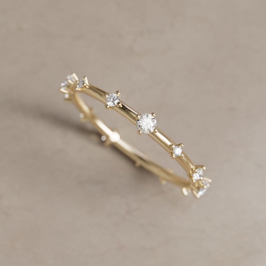 Anello Eternità Celestiale Galaxy con Diamante da Laboratorio (Pronto per la Spedizione)