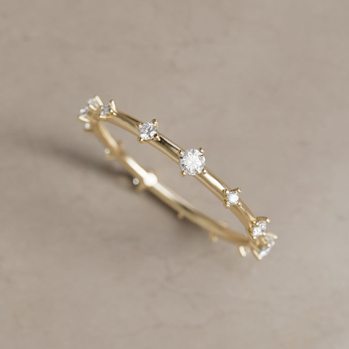 Anello Eternità Celestiale Galaxy con Diamante da Laboratorio (Pronto per la Spedizione)