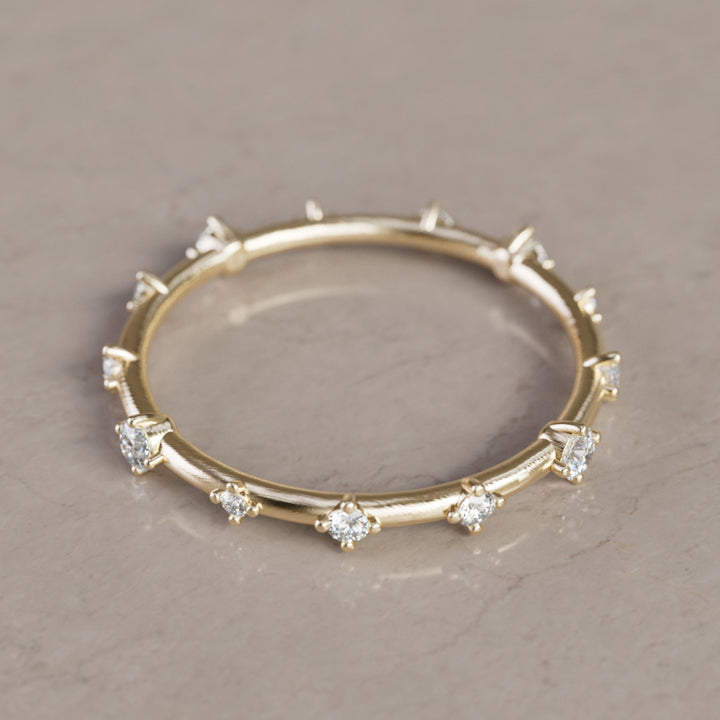 Anello Eternità Celestiale Galaxy con Diamante da Laboratorio (Pronto per la Spedizione)