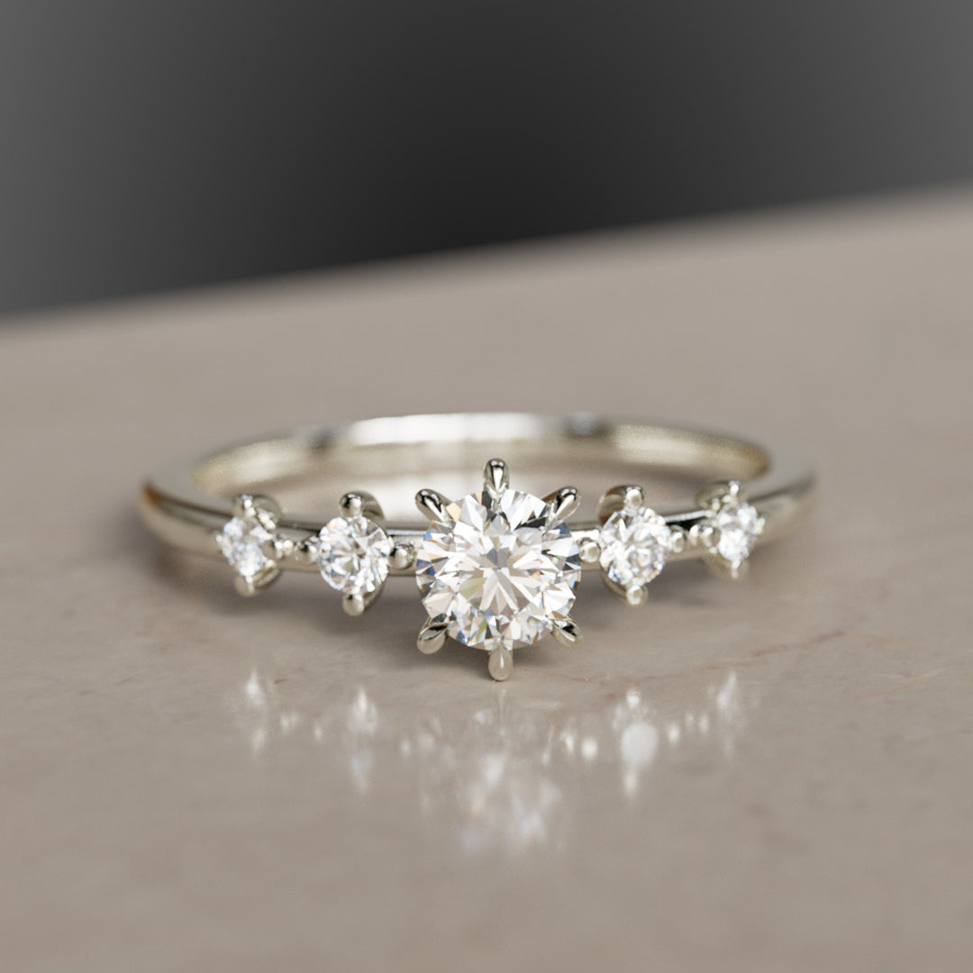 Galia Diamant Minimalistischer Zarter Verlobungsring