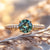 Galatea Ring, Green Sapphire, Setting Only