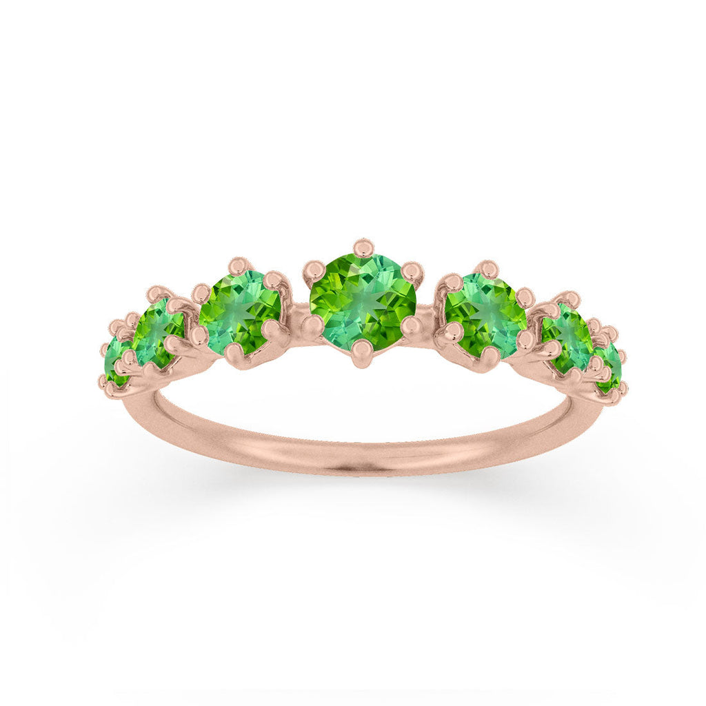 Green Tourmaline Stackable Ethical Ring By Valley Rose