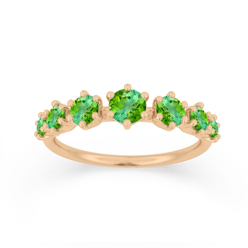 Green Tourmaline Stackable Ethical Ring By Valley Rose