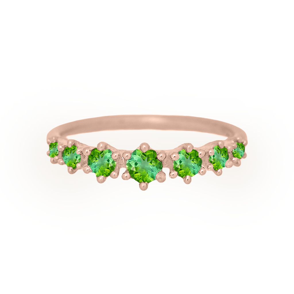 Green Tourmaline Stacking Ethical Ring By Valley Rose