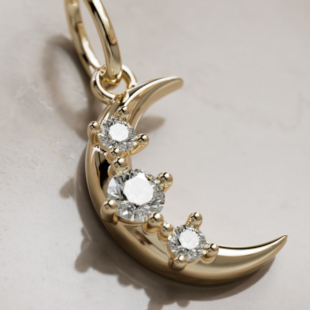 Hecate Moon Charm, Diamond