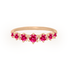 Mini Tapered Pink Ruby Band - Gold Stacking Ring By Valley Rose Ethical Jewelry