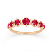 Tapered Red Ruby Band - Gold Stacking Ring By Valley Rose Ethical Jewelry