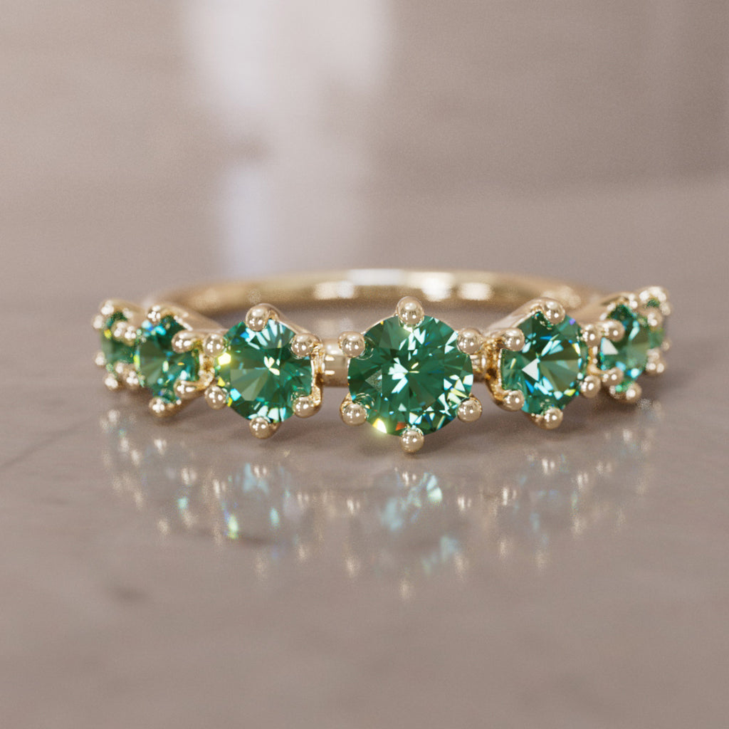 Helena Ring, Green Sapphire