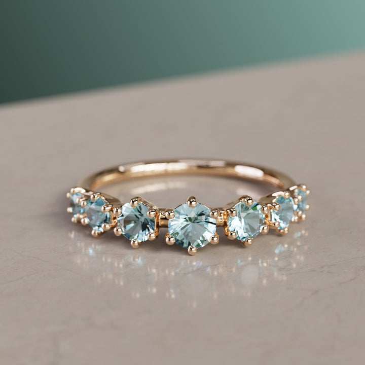 Bague Helena, petite, aigue-marine