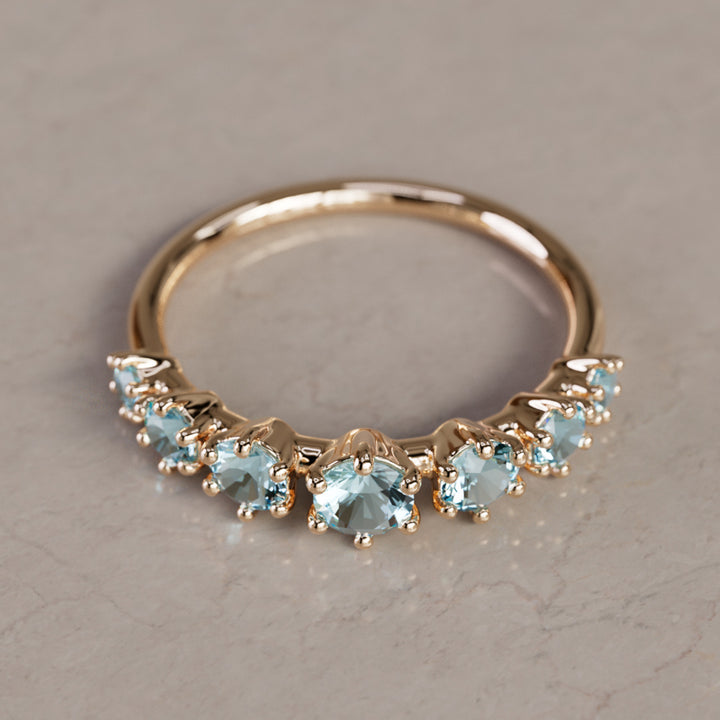 Bague Helena, petite, aigue-marine