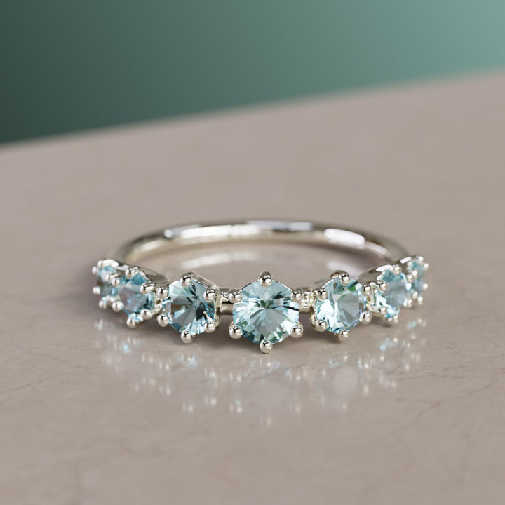 Bague Helena, petite, aigue-marine