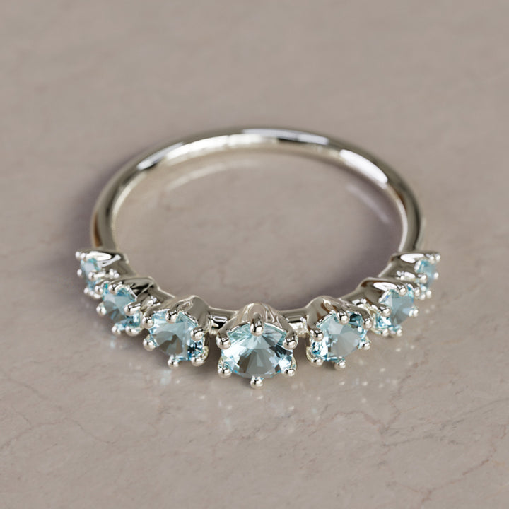 Bague Helena, petite, aigue-marine