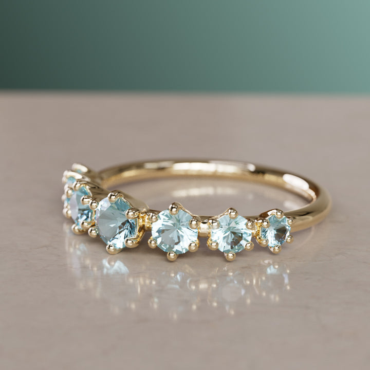 Bague Helena, petite, aigue-marine